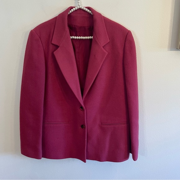 Stanley Blacker fuchsia colored 2 button blazer size 12 - Picture 11 of 11